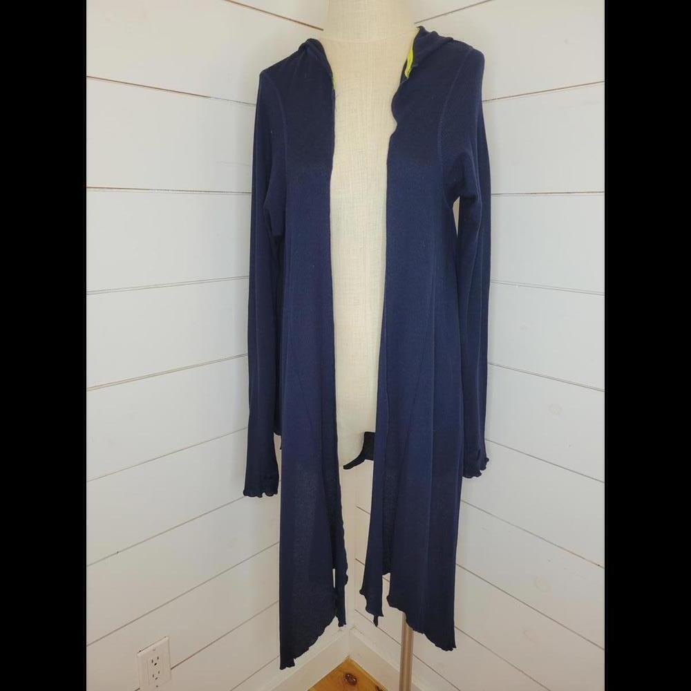 Steve Madden XS/Small Navy blue hooded swing cardigan